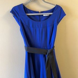 Electric Blue Fit and Flare Dress